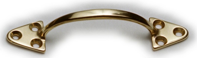 Accastillage voilier - porte - Poign�e laiton vernis