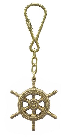 Porte-clé - Barre à roue - décoration marine  - Porte-clé marin & Porte-clé en bois