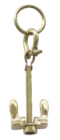 Porte-clé - Grande ancre en laiton - avec manille - décoration marine  - Porte-clé marin & Porte-clé