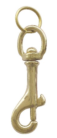 Porte-clé - Mousqueton en laiton - décoration marine  - Porte-clé marin & Porte-clé en bois