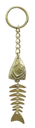 Porte-clé marin & Porte-clés flottants - Porte-clé - Arêtes de poisson en laiton Porte-clé marin & Porte-clés flottants - Porte-clé - Arêtes de poisson en laiton