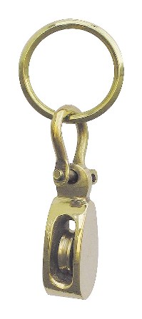 Porte-clé - Poulie de voilier en laiton - décoration marine  - Porte-clé marin & Porte-clé en bois