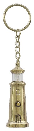 Porte-clé - Phare avec lumière en laiton et fonctionnel - décoration marine