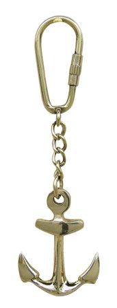 Porte-clé - Ancre en laiton - décoration marine  - Porte-clé marin & Porte-clé en bois