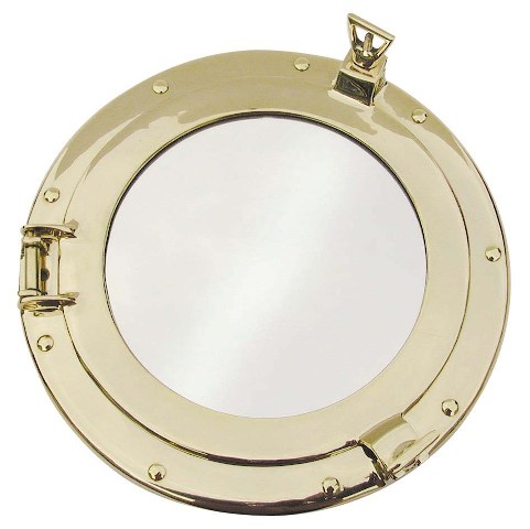 Miroir Hublot en laiton - décoration marine