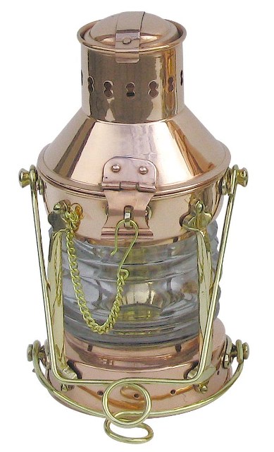 Lampe d'Ancre - électrique 230V - cuivre-laiton - décoration marine