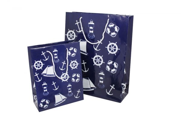 Pochette cadeau avec formes marines - décoration marine