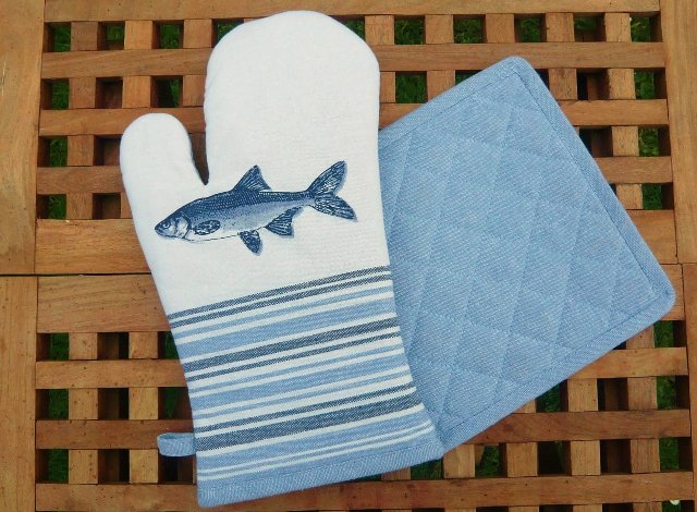 Gant cuisine/grill - décoration marine