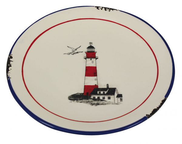 Assiette  avec motif Phare - décoration marine