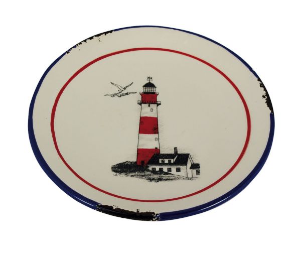 Assiette  avec motif Phare - décoration marine