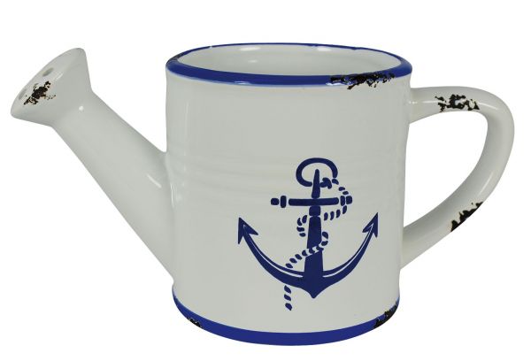 Arrosoir avec motif ancre marine - décoration marine