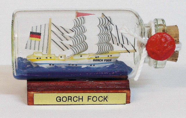 Bateau en bouteille - Gorch Fock - décoration marine