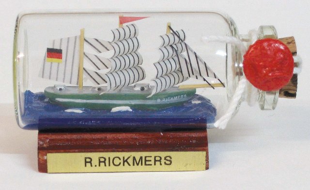 Bateau en bouteille - Bateau en bouteille - Rickmer Rickmers Bateau en bouteille - Bateau en bouteille - Rickmer Rickmers