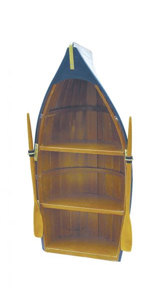 Etagère-bateau en forme de barque - décoration marine