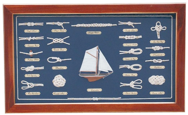 Tableau de nÅuds en bois - ANGLAIS - dÃ©coration marine