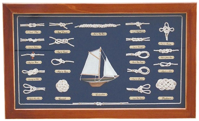 Tableau de nÅuds en bois - FRANCAIS - dÃ©coration marine