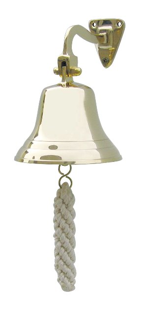 Bell board - lightweight brass - marine style - marine decoration