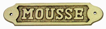 Plaque de porte - MOUSSE en laiton - décoration marine  - Plaques de porte - plaques gravées