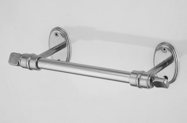 Porte-serviette en laiton chromé - décoration marine