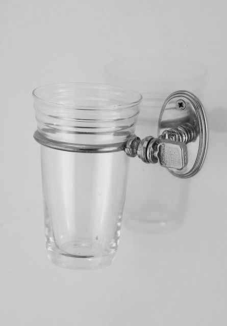 Porte verre en laiton chromé - décoration marine