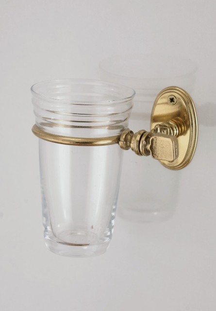 Porte verre en laiton poli - décoration marine
