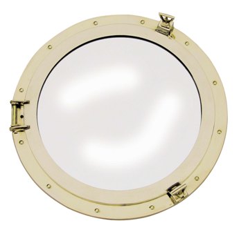 Miroir-hublot en laiton - décoration marine