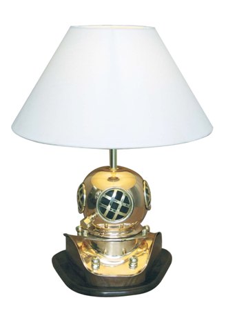 Lampe marine en forme de Casque de scaphandrier - décoration marine