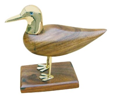 Oiseaux marins -Goéland en bois-laiton - décoration marine