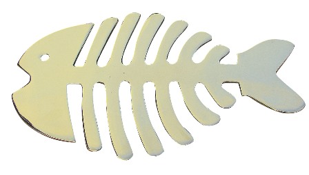 Dessous de plat - dessous de verre - Sous-plat - forme dar�te de poisson en laiton