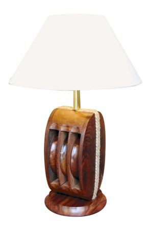 Lampe marine en forme de Poulie de voilier - décoration marine