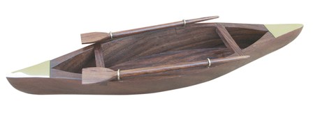 Maquettes bateau de pêche - Barque à rames en bois-laiton Maquettes bateau de pêche - Barque à rames en bois-laiton