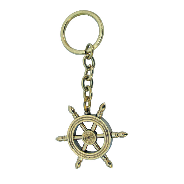 Porte-clé marin & Porte-clés flottants - Porte-clé marin en Laiton sans coffret - Boussole Barre à Roue Porte-clé marin & Porte-clés flottants - Porte-clé marin en Laiton sans coffret - Boussole Barre à Roue