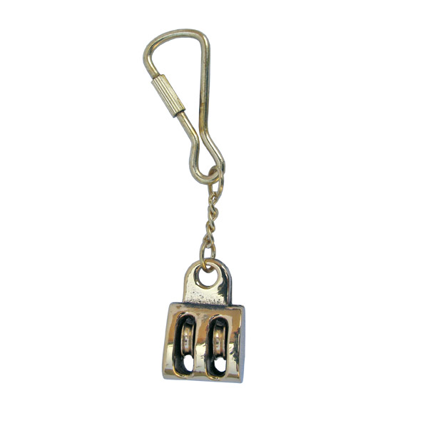 Porte-clé marin & Porte-clés flottants - Porte-clé marin en Laiton sans coffret - Poulie en Laiton Porte-clé marin & Porte-clés flottants - Porte-clé marin en Laiton sans coffret - Poulie en Laiton