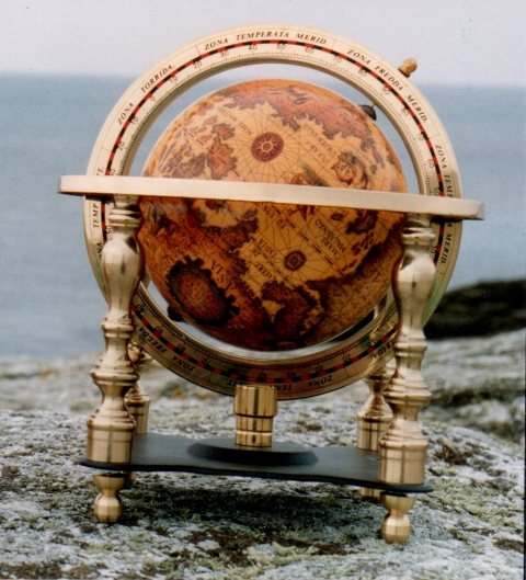 Globe terrestre 4 supports - décoration marine
