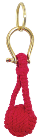 Porte-clé pomme de touline en coton rouge - décoration marine