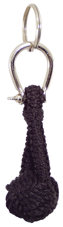Porte-clé pomme de touline en polyester noir - décoration marine