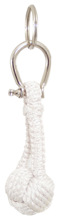 Porte-clé pomme de touline en polyester blanc - décoration marine