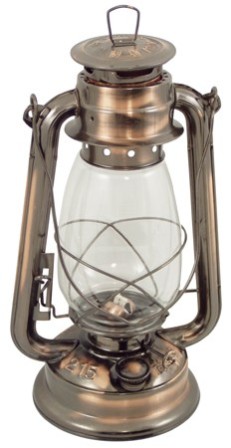 Lampe tempête en bronze vieilli - décoration marine  - Lampe de bureau & lampes marine & lampes opal