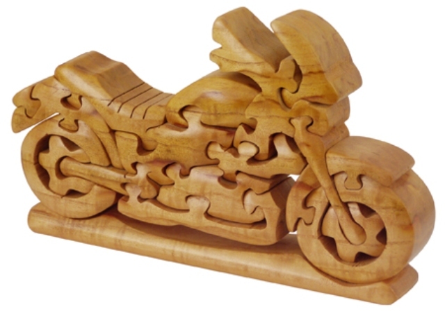 Jouets en bois et résine - Puzzle en bois 3D type moto Jouets en bois et résine - Puzzle en bois 3D type moto