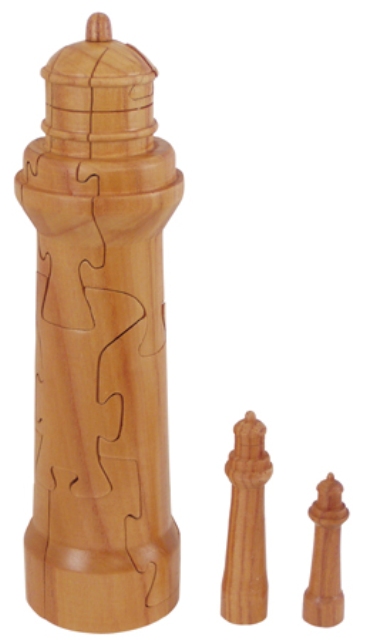 Jouets en bois et résine - Puzzle en bois 3D type phare Jouets en bois et résine - Puzzle en bois 3D type phare