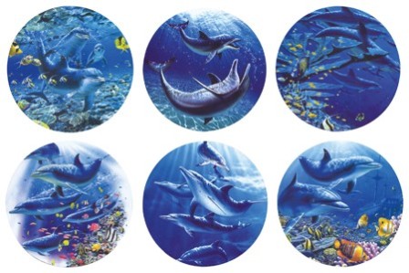 dessous de verre dauphins - décoration marine