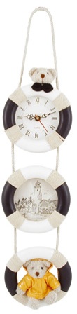 Horloges de marine - Horloge trio ours en peluche