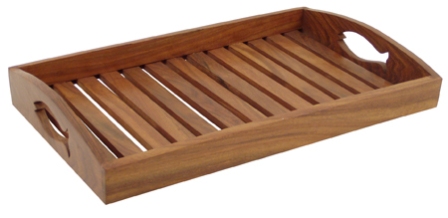 Accessoire de table & nappes - Plateau de table � servir - latt� avec poign�es en forme de poisson