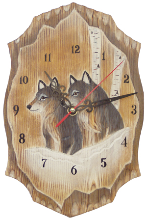 Horloge pour enfant avec loup - décoration marine