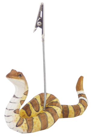 Porte-photo à pince serpent à sonnette - décoration marine