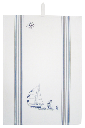 Torchon en coton - Régate  - décoration marine