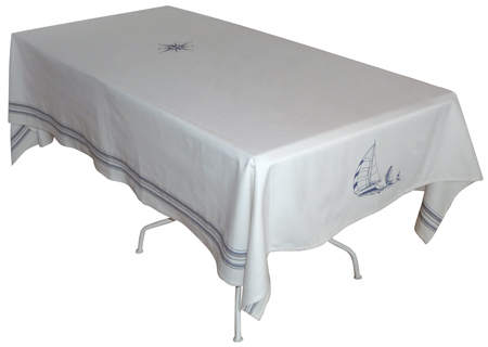 Nappe en coton - Régate - décoration marine